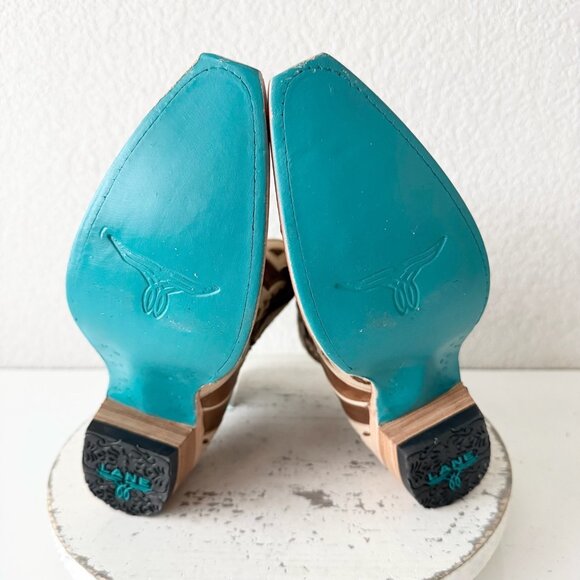 Lane CHASE THE WIND Womens Cowboy Bootie 6.5 Western Short Brown Cowgirl Boots - Picture 8 of 11